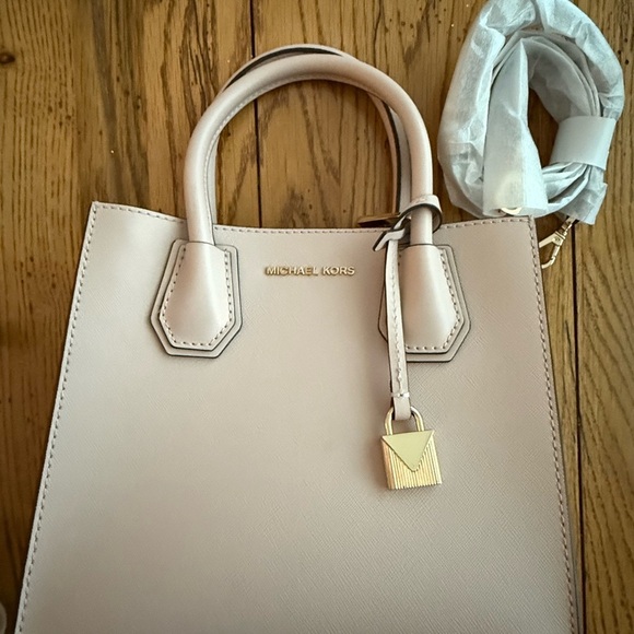 Michael Kors Pink Medium Mercer Crossbody Tote NWOT - Picture 6 of 14